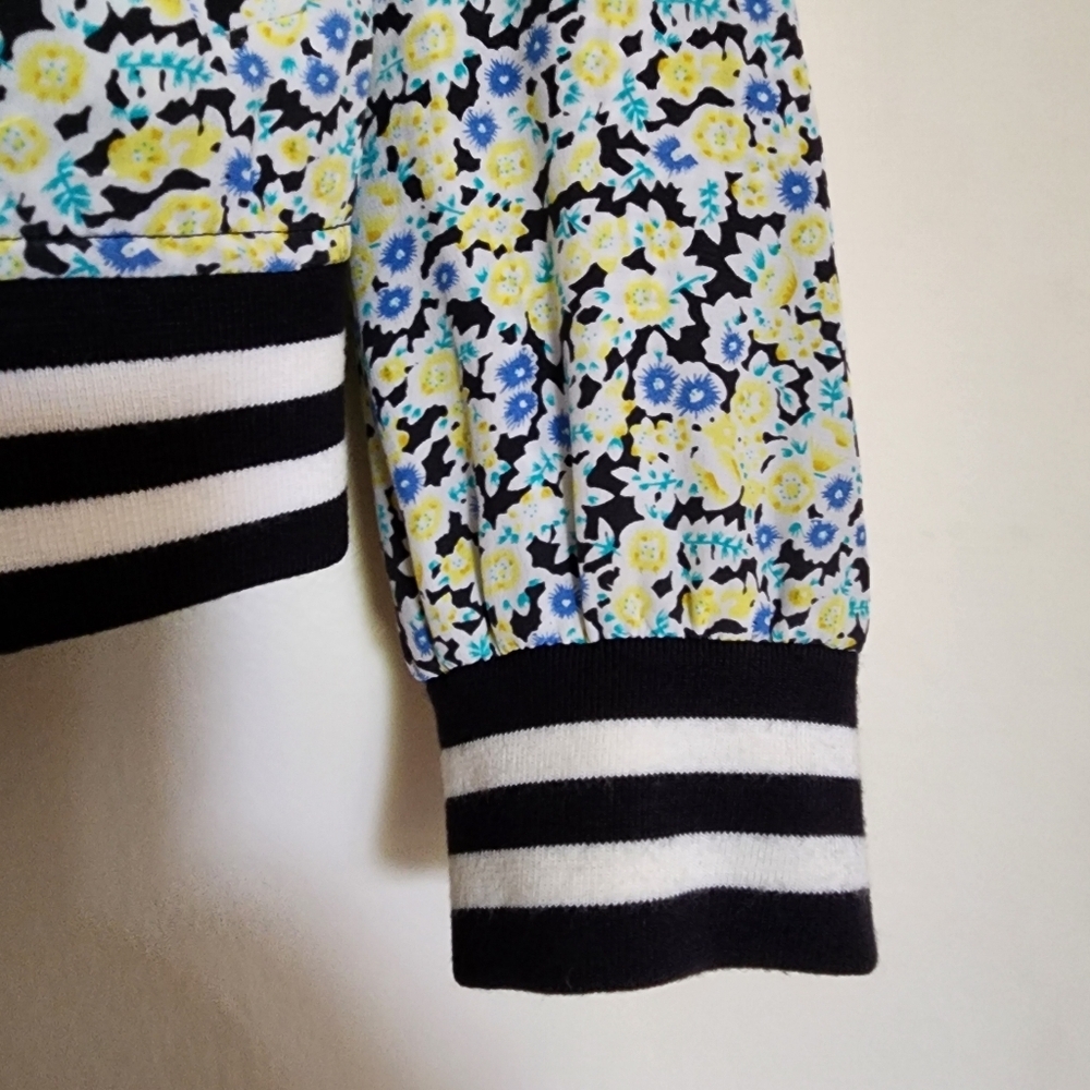Equipment Abbott Bomber Jacket Coat Zip Up Pure Silk Floral Flowers Size XS - Picture 11 of 16